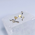 Gold Skinny Snake Stud Earrings image 0
