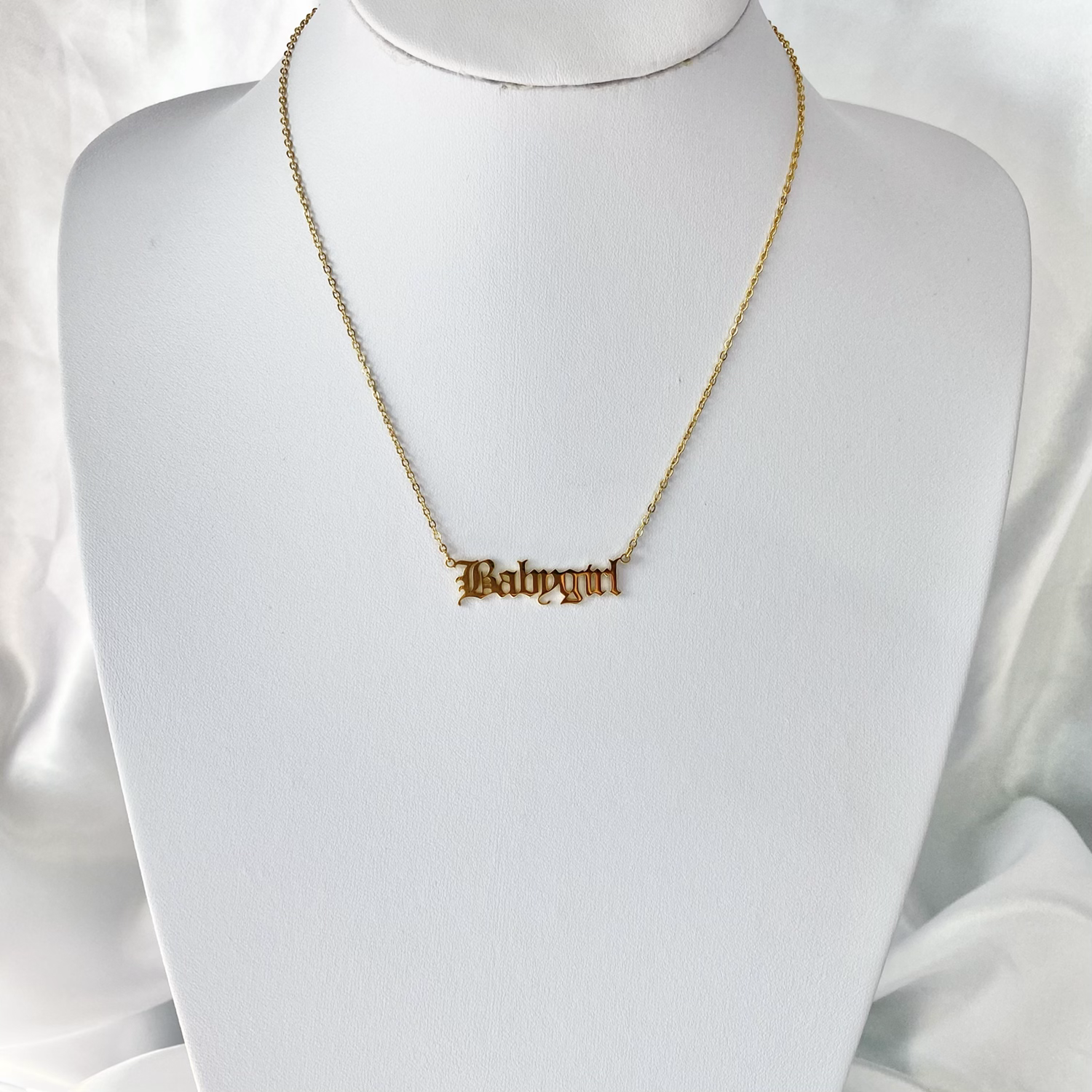 Gold Babygirl Necklace image 1