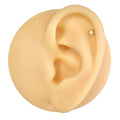 Gold CZ Marquise Flat Back Stud image 0
