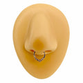 Gold Clear CZ Bendable V Hoop  image 0