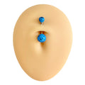 Neon Blue Splash Effect Belly Bar  image 0