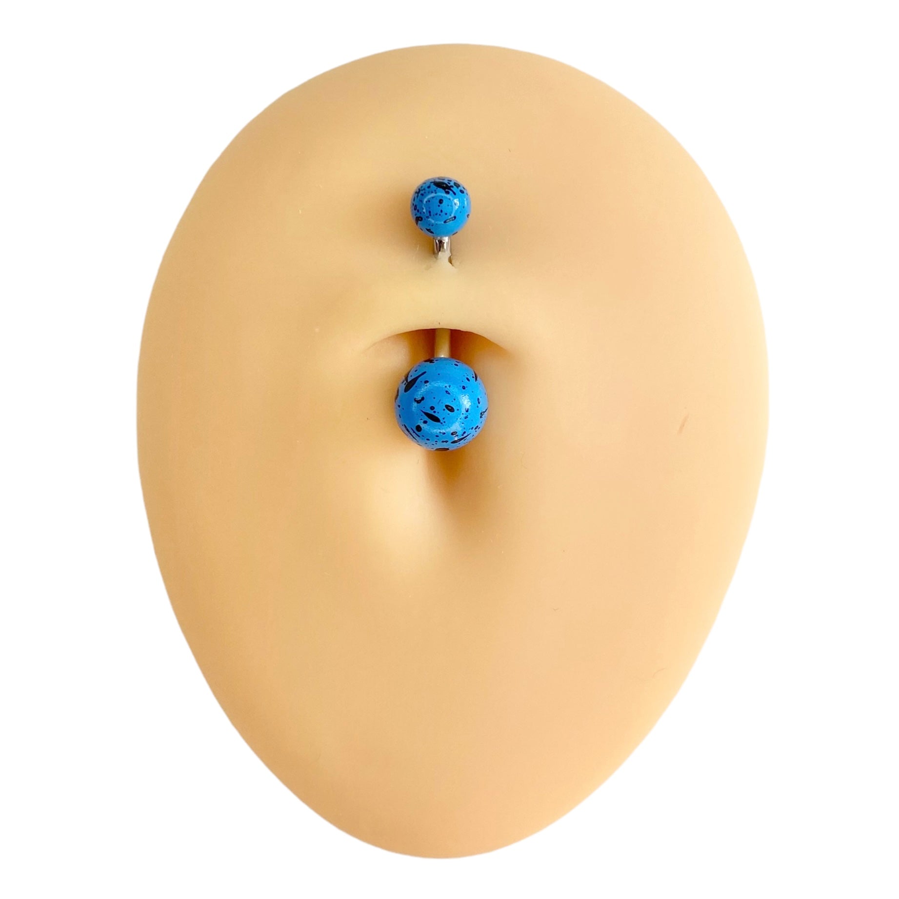 Neon Blue Splash Effect Belly Bar  image 0