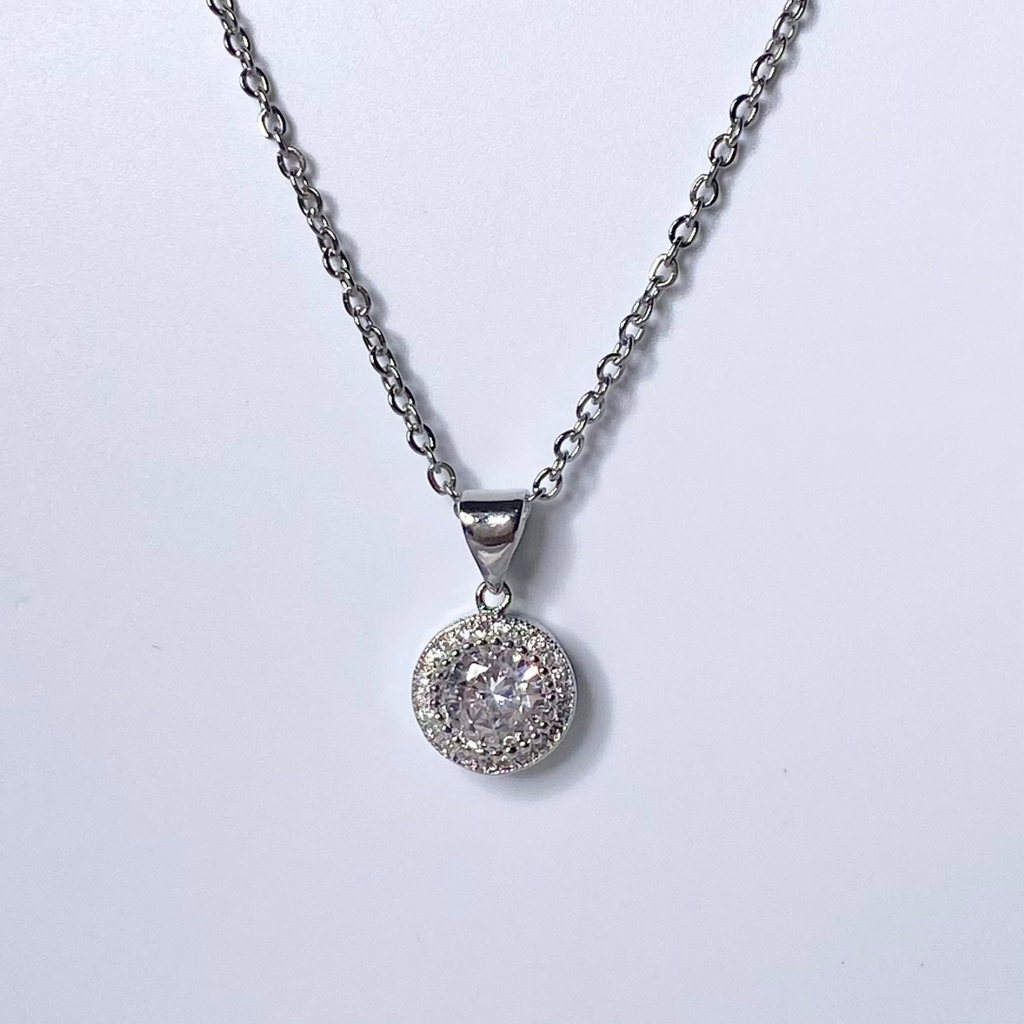 Silver CZ Bling Necklace image 0