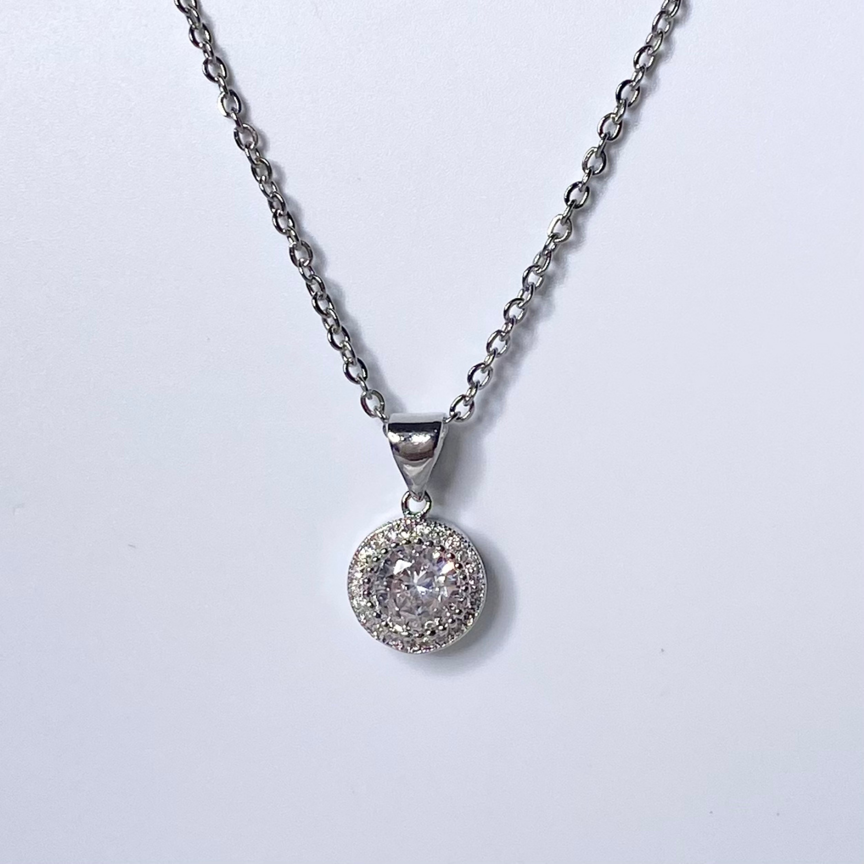 Silver CZ Bling Necklace image 0