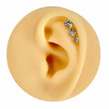 Clear Heart Gem Barbell Stud image 0