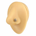 Silver CZ Starburst Nose Stud image 0