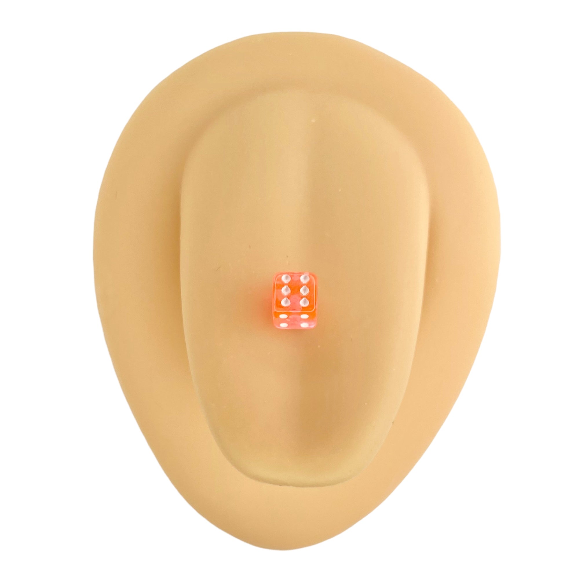 Pink Acrylic Dice Tongue Bar image 0