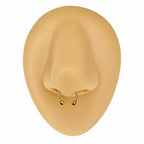 Gold Twisted Rope Horseshoe Hoop  image 0