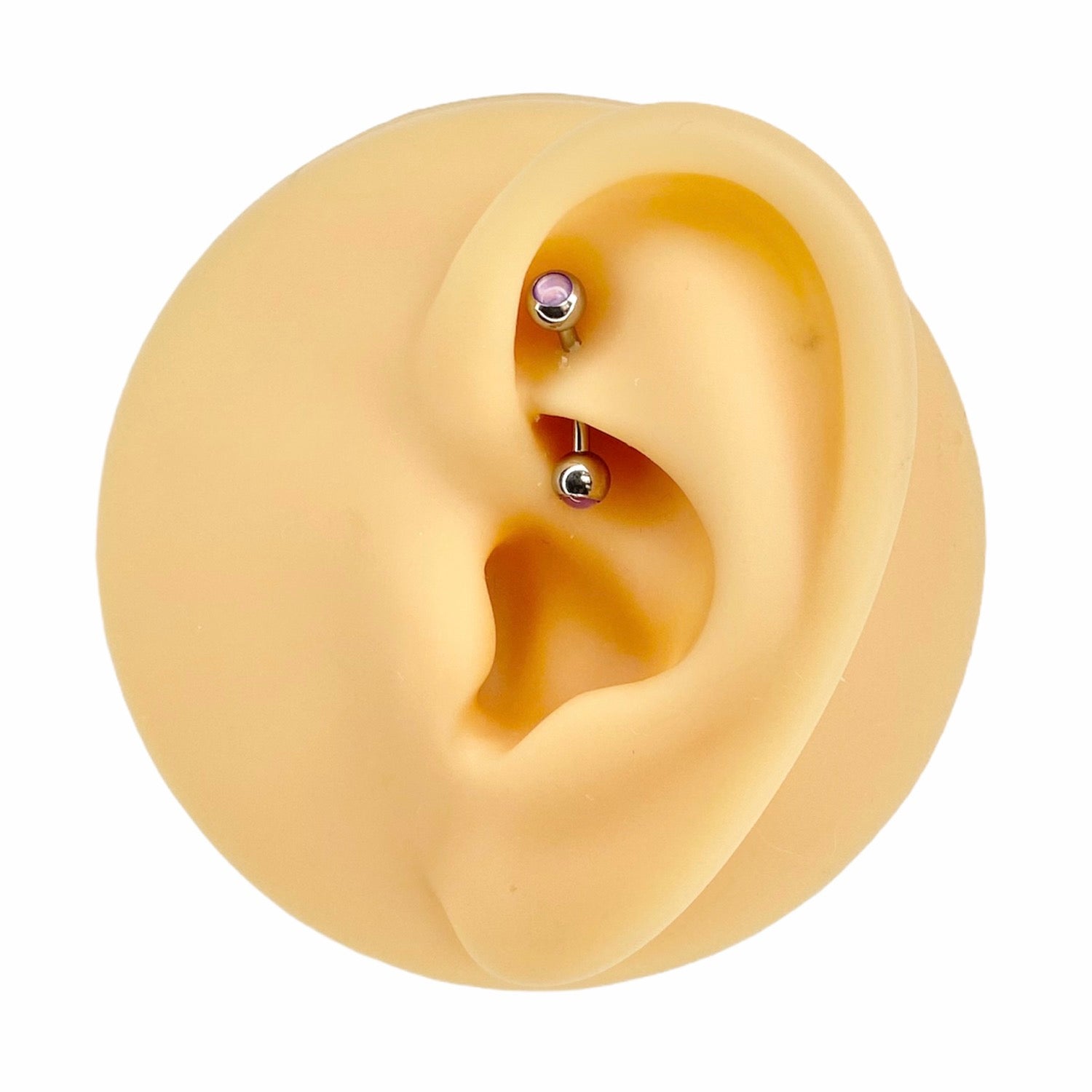 Purple Illuminating Double End Curved Barbell image 0