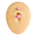 Pink Faux Pearl Belly Bar  image 0