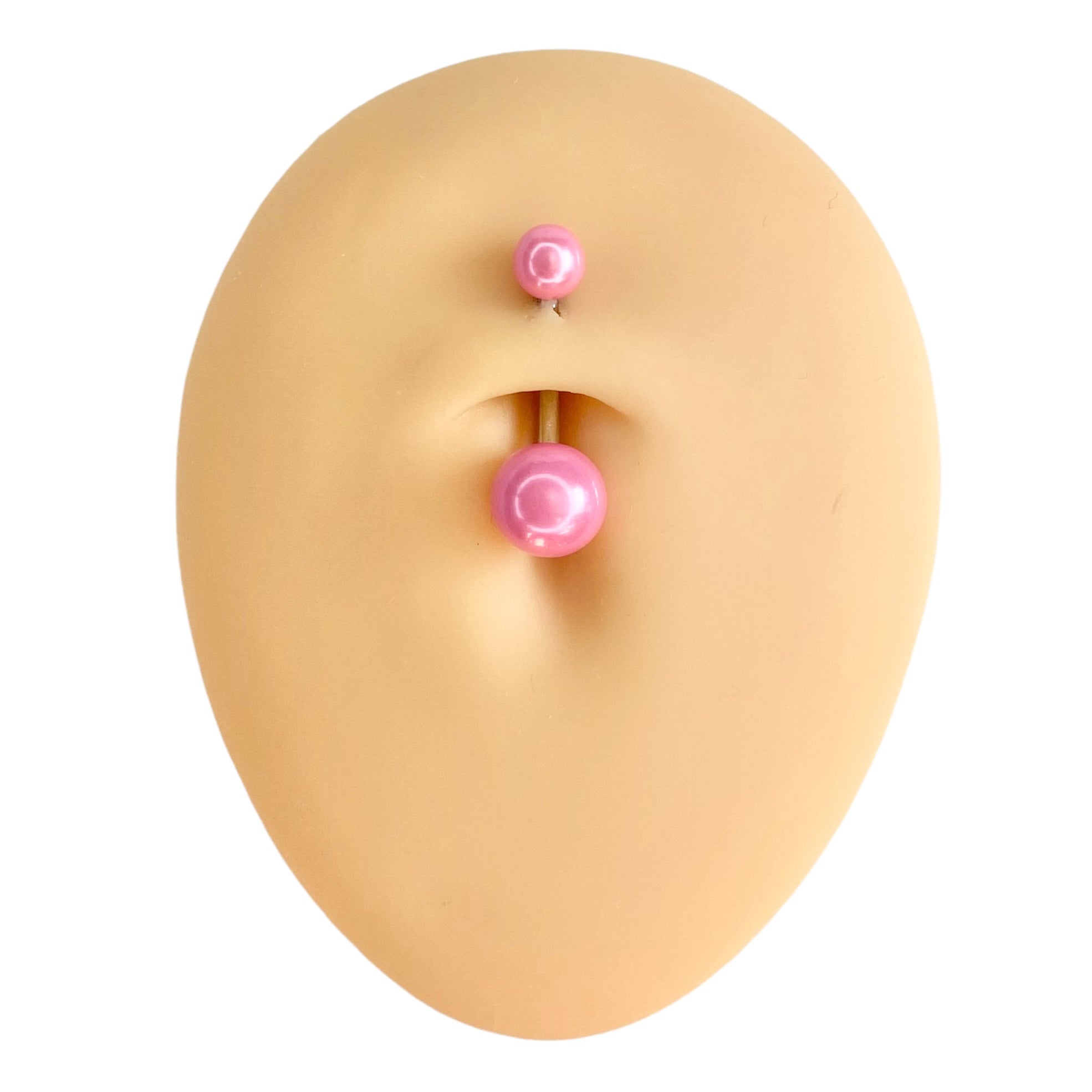 Pink Faux Pearl Belly Bar  image 0