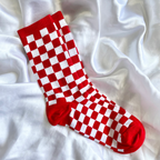 Red Checkered Socks image 1