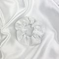 White Velvet Scrunchie image 0
