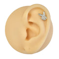 Silver CZ Paved Playboy Barbell Stud image 0