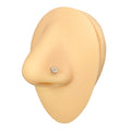 Silver Mini CZ Flower Nose Stud image 0