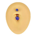 Blue Marble Effect Belly Bar  image 0