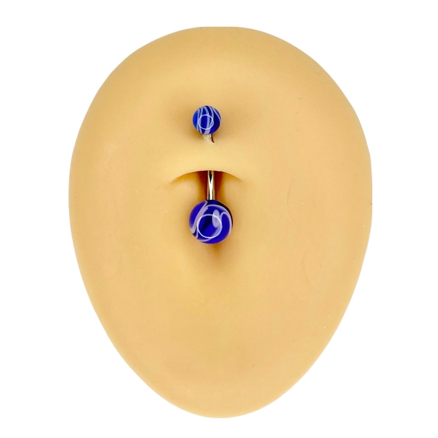 Blue Marble Effect Belly Bar  image 0