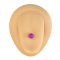Purple Solid Colour Ball Titanium Tongue Bar  image 0