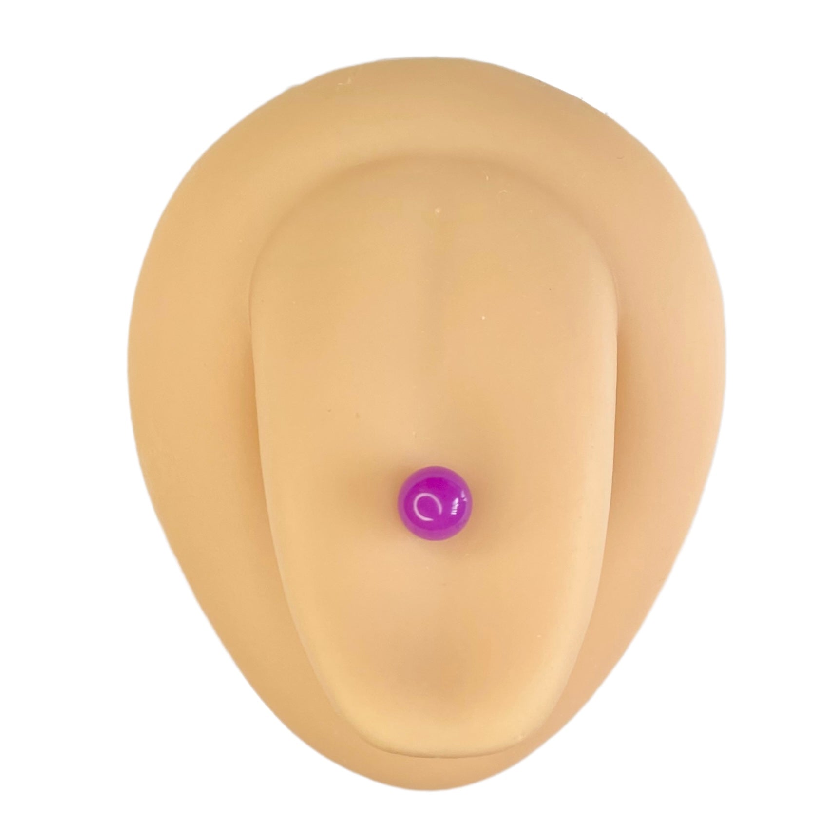 Purple Solid Colour Ball Titanium Tongue Bar  image 0