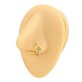 Gold Cubic Zirconia Cross Hoop image 0