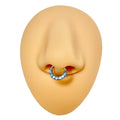 Blue 7 Crystal Gem Bendable Hoop  image 0