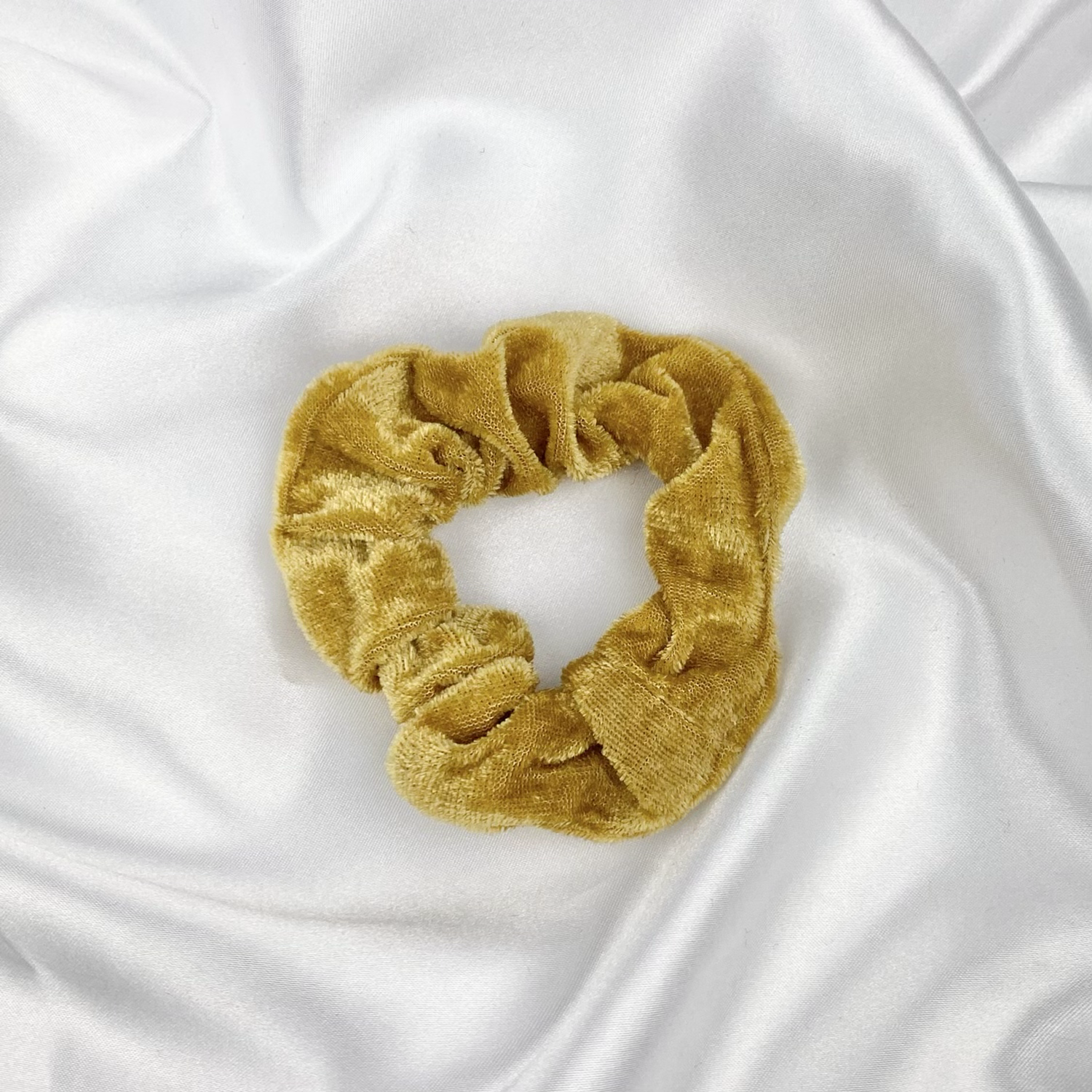 Sand Taupe Velvet Scrunchie image 0