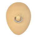 Silver CZ Lined Nipple Clicker Bar image 0