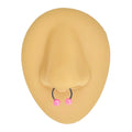 Pink Matte Pearlescent Horseshoe Hoop  image 0