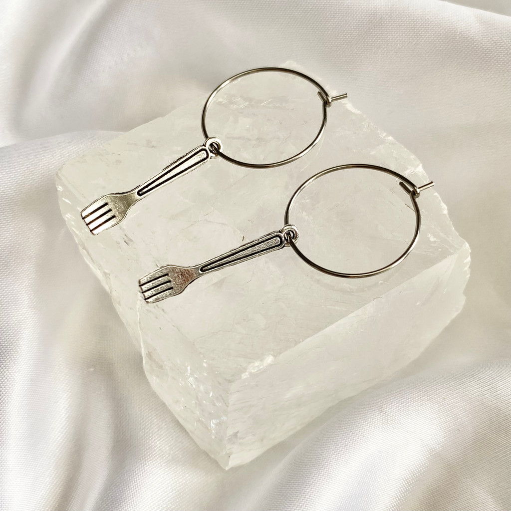 Fork Hoop Earrings image 0