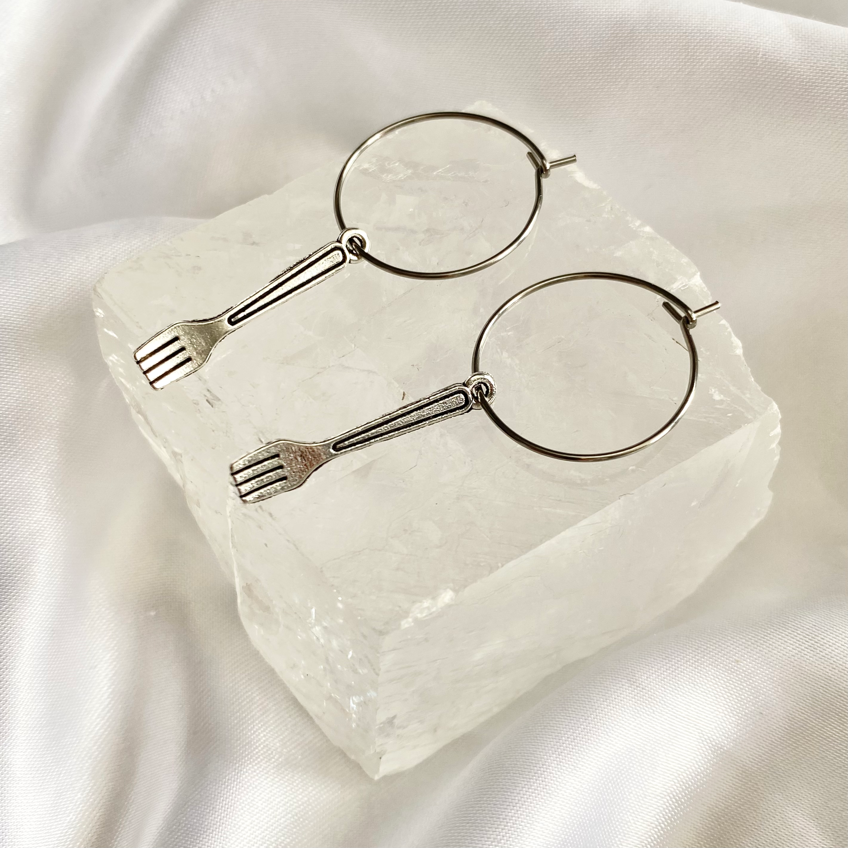 Fork Hoop Earrings image 0
