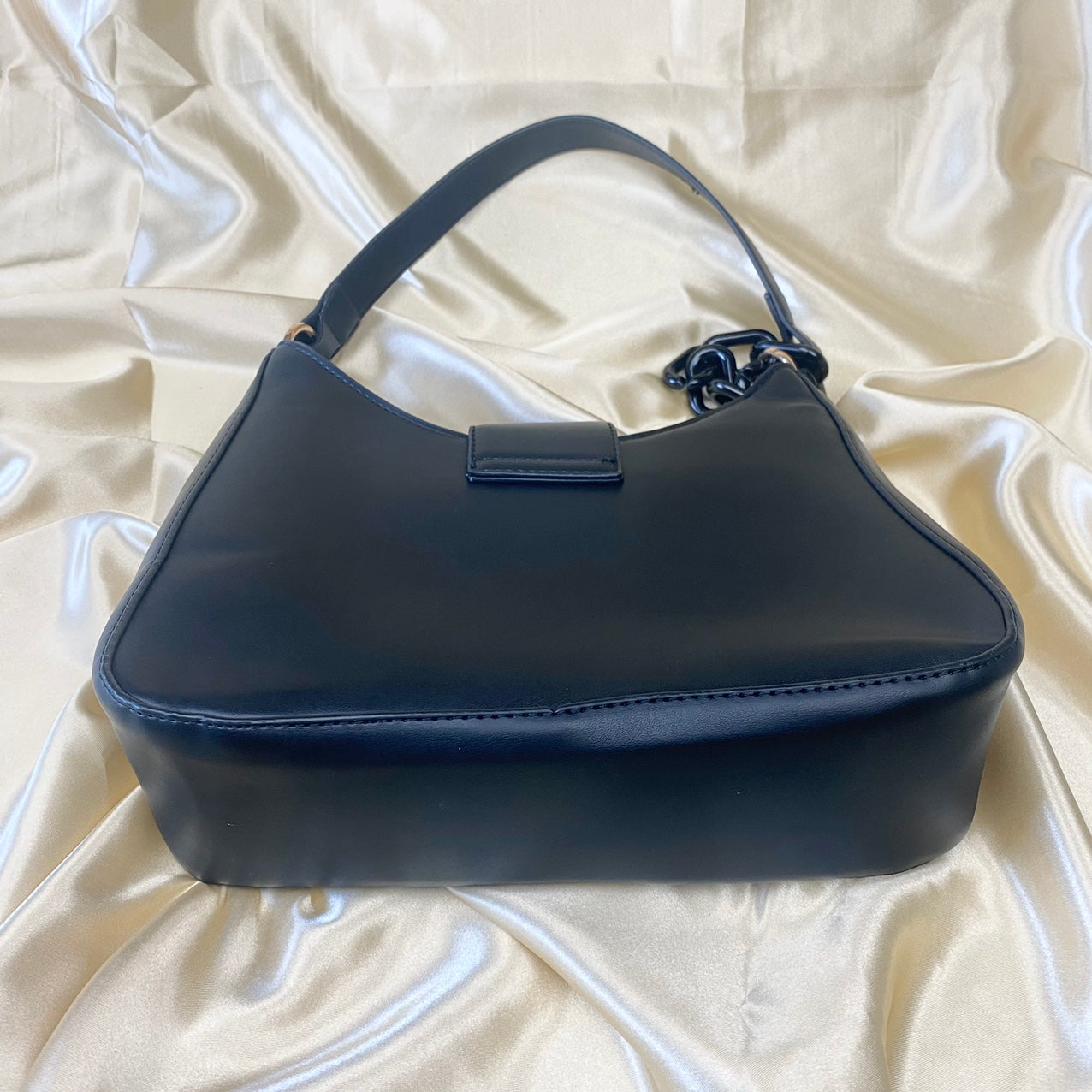 Black Croc Front Shoulder Bag image 2