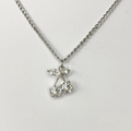 Silver CZ Bling Cherry Necklace image 0