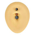 Black Marble Effect Belly Bar  image 0