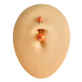Orange AB Coated Splash Effect Belly Bar  image 0