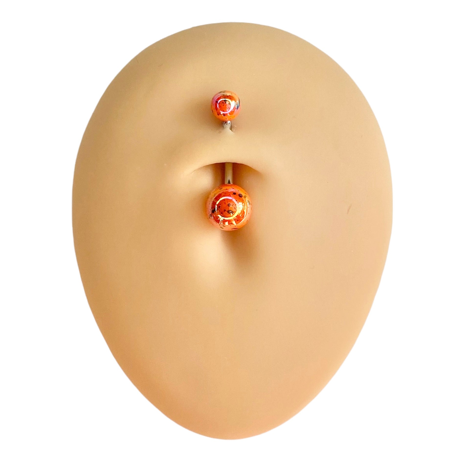 Orange AB Coated Splash Effect Belly Bar  image 0