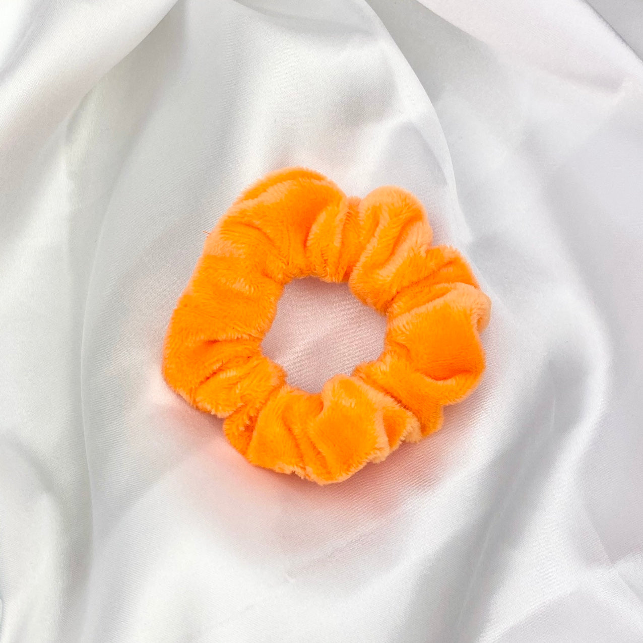 Orange Velvet Scrunchie image 0