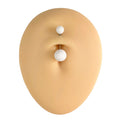 White Solid Colour Ball Titanium Belly Bar  image 0