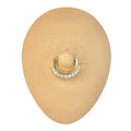 Gold CZ Lined Nipple Clicker Bar image 0