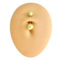 Green Faux Pearl Belly Bar  image 0