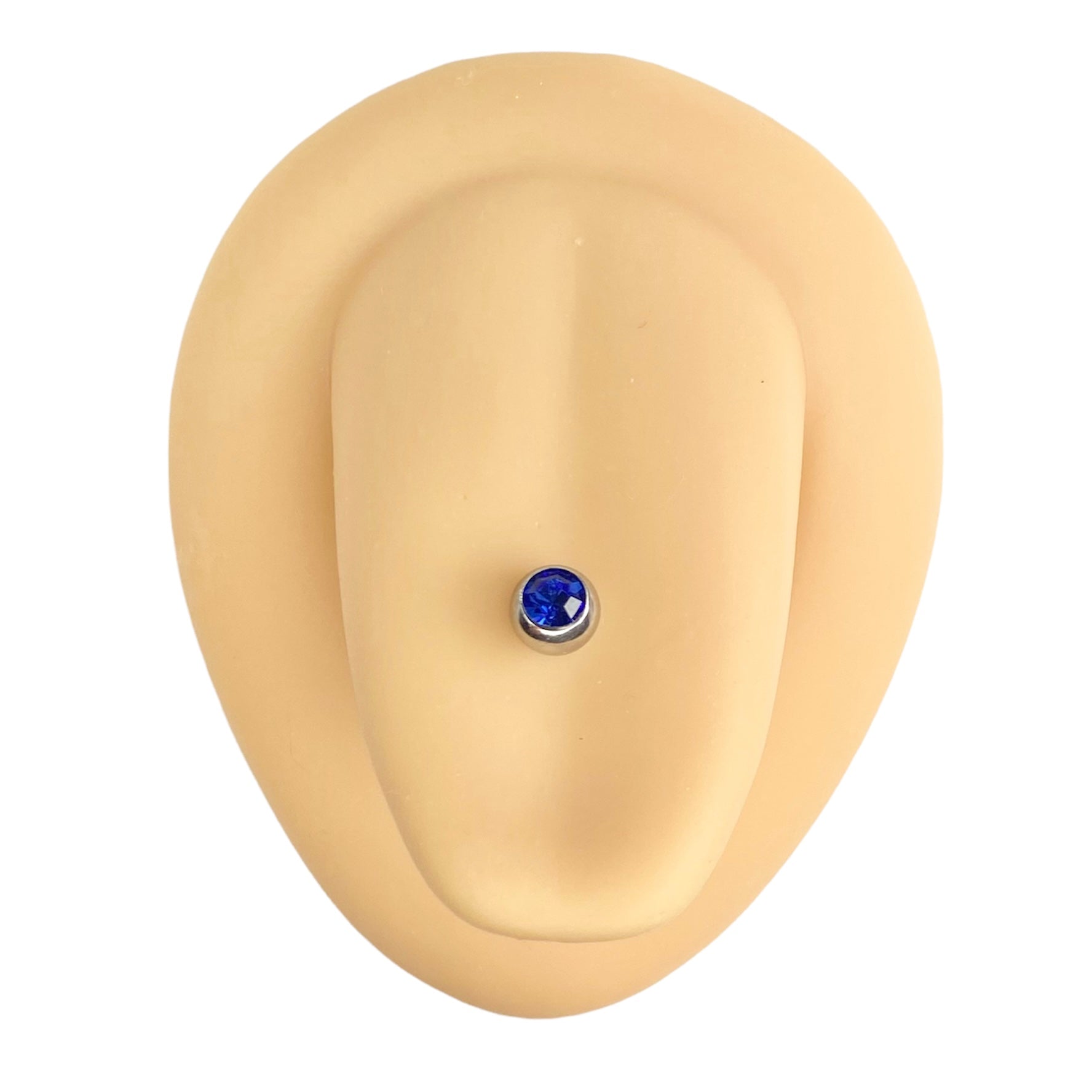 Blue Press Fit Gem Ball Tongue Bar image 0