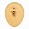 Rose Gold CZ Playboy Belly Bar  image 0
