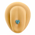 Blue Heart Crystal Paved Tongue Bar image 0