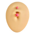 Pink AB Coated Belly Bar  image 0