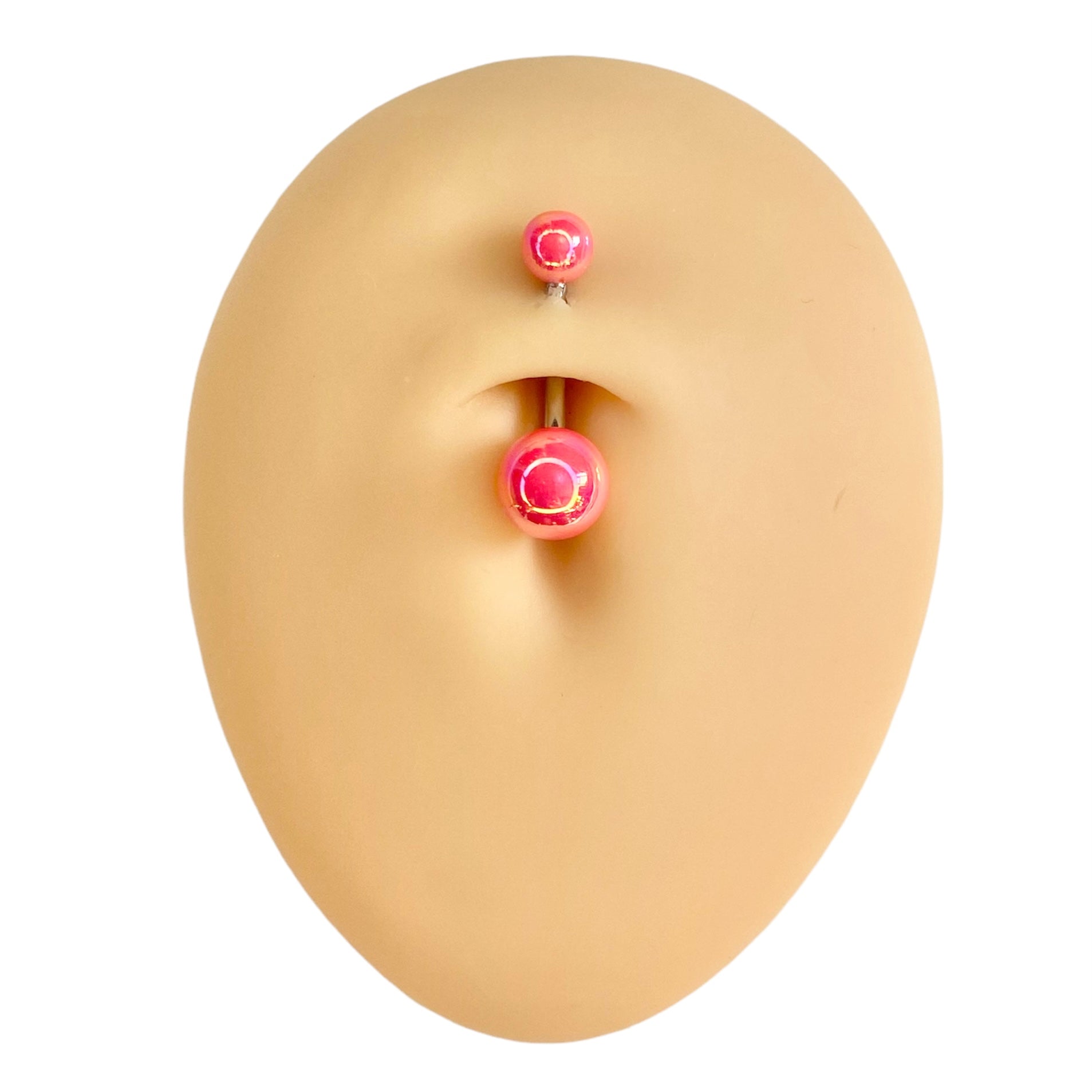Pink AB Coated Belly Bar  image 0