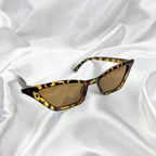 Tortoiseshell Clear Rectangle Cat Eye Sunglasses image 0