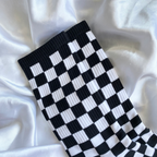 Black Checkered Socks image 0