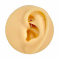 Gold Angel Wing Red Crystal Curved Barbell image 0