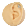 Silver CZ Paved Lizard Flat Back Stud image 0