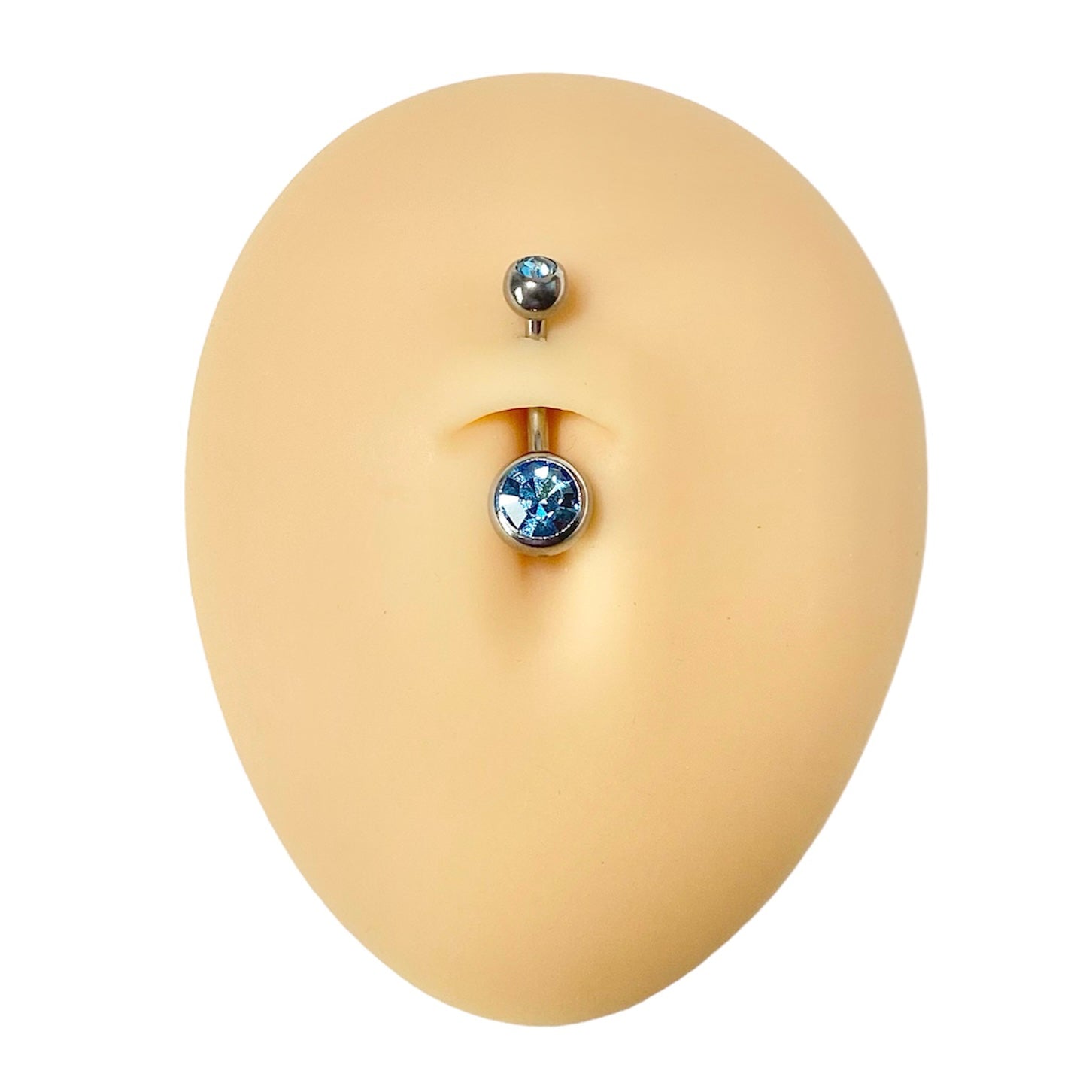 Blue CZ Belly Bar  image 0