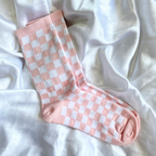 Pink Checkered Socks image 1